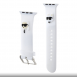 Karl - Apple Watch Strap Gummi Nft Logologor För Karl Och Choupette Huvud - Vit-38/40mm