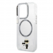 Iphone 15 Pro Max Karl - Magsafe - Iml Metal Outline Nft Karl & Choupette - Transparent