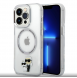 Iphone 15 Pro Karl - Magsafe - Iml Metal Outline Nft Karl & Choupette - Transparent