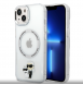 Iphone 15 Karl - Magsafe - Iml Metal Outline Nft Karl & Choupette - Transparent
