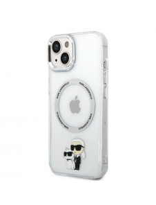 Iphone 15 Karl - Magsafe - Iml Metal Outline Nft Karl & Choupette - Transparent