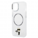 Iphone 15 Karl - Magsafe - Iml Metal Outline Nft Karl & Choupette - Transparent