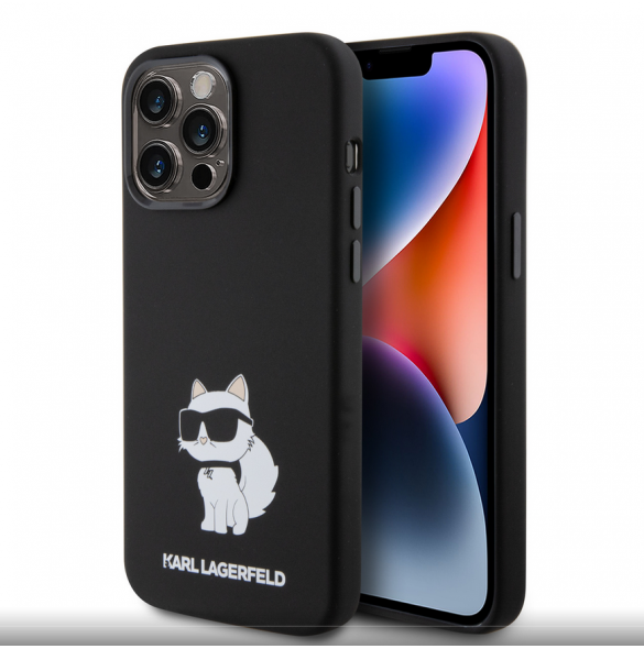 Iphone 15 Pro Max Karl - Liquid Silikone Choupette Nft - Svart