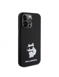 Iphone 15 Pro Karl - Flytande Silikonfodral Choupette Nft - Svart