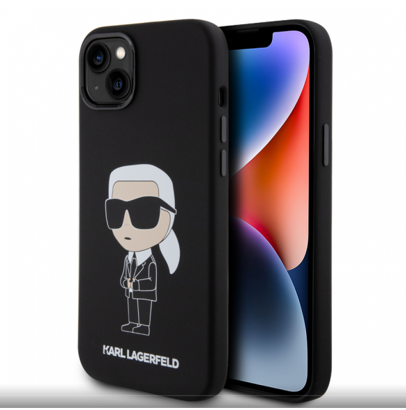 Iphone 15 Plus Karl - Liquid Silikonecase Ikonik Nft - Svart