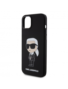 Iphone 15 Plus Karl - Liquid Silikonecase Ikonik Nft - Svart