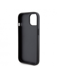 Iphone 15 Karl Lagerfeld - Gripställ Fodral Saffiano Med Metalllogo Karl Och Choupette - Svart