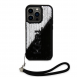 Karl Lagerfeld Paljetter Vändbart Fodral för iPhone 15 Pro Max Svart/Silver