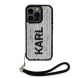 Karl Lagerfeld Paljetter Vändbart Fodral till iPhone 15 Pro Svart/Silver