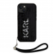 Karl Lagerfeld Paljetter Vändbart Fodral till iPhone 15 Svart/Silver
