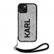 Karl Lagerfeld Paljetter Vändbart Fodral till iPhone 15 Svart/Silver