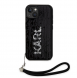 Karl Lagerfeld Paljetter Vändbart Fodral till iPhone 14 Svart/Silver