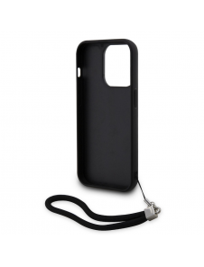 Karl Lagerfeld Paljetter Vändbart Fodral till iPhone 13 Pro Max Svart/Silver