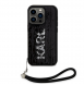 Karl Lagerfeld Paljetter Vändbart Fodral till iPhone 13 Pro Max Svart/Silver