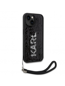 Karl Lagerfeld Paljetter Vändbart Fodral till iPhone 13 Svart/Silver