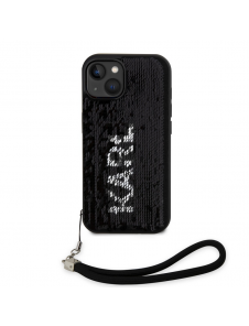 Karl Lagerfeld Paljetter Vändbart Fodral till iPhone 13 Svart/Silver