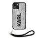 Karl Lagerfeld Paljetter Vändbart Fodral till iPhone 13 Svart/Silver
