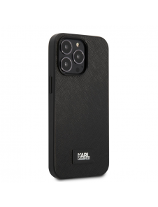 Karl Lagerfeld Saffiano Plaque Case för iPhone 13 Pro Svart