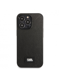 Karl Lagerfeld Saffiano Plaque Case för iPhone 13 Pro Svart