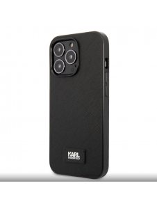 Karl Lagerfeld Saffiano Plaque Case för iPhone 13 Pro Svart