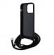 Karl Lagerfeld Saffiano Nylon Crossbody Metall Karl och Choupette Fodral för iPhone 15 Pro Max Svart
