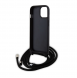 Karl Lagerfeld Saffiano Nylon Crossbody Metall Karl och Choupette Fodral till iPhone 15 Svart