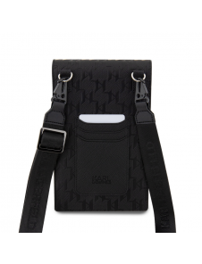 Karl Lagerfeld Saffiano Monogram Plånbok Telefonväska Choupette NFT Svart