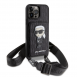 Karl Lagerfeld Saffiano Monogram Crossbody Ikonik NFT-fodral till iPhone 14 Pro Max Svart