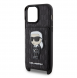 Karl Lagerfeld Saffiano Monogram Crossbody Ikonik NFT-fodral till iPhone 14 Pro Max Svart