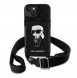 Karl Lagerfeld Saffiano Monogram Crossbody Ikonik NFT-fodral till iPhone 14 Svart
