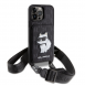 Karl Lagerfeld Saffiano Monogram Crossbody Choupette NFT-fodral till iPhone 14 Pro Max Svart