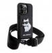 Karl Lagerfeld Saffiano Monogram Crossbody Choupette NFT-fodral till iPhone 14 Pro Svart