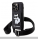 Karl Lagerfeld Saffiano Monogram Crossbody Choupette NFT-fodral till iPhone 14 Pro Svart
