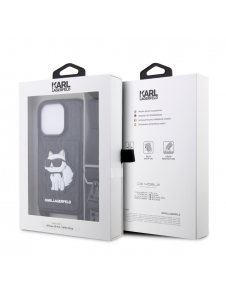 Karl Lagerfeld Saffiano Monogram Crossbody Choupette NFT-fodral till iPhone 14 Pro Svart