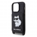 Karl Lagerfeld Saffiano Monogram Crossbody Choupette NFT-fodral till iPhone 14 Pro Svart