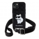 Karl Lagerfeld Saffiano Monogram Crossbody Choupette NFT-fodral till iPhone 14 Svart