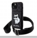 Karl Lagerfeld Saffiano Monogram Crossbody Choupette NFT-fodral till iPhone 14 Svart