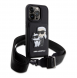 Karl Lagerfeld Saffiano Crossbody Karl och Choupette NFT-fodral till iPhone 14 Pro Svart