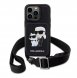 Karl Lagerfeld Saffiano Crossbody Karl och Choupette NFT-fodral till iPhone 14 Pro Svart