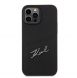 Karl Lagerfeld Saffiano Card Slot Metal Signature Case för iPhone 13 Pro Max Svart