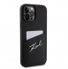 Karl Lagerfeld Saffiano Card Slot Metal Signature Case för iPhone 13 Pro Max Svart