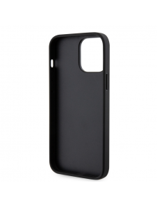 Karl Lagerfeld Saffiano Card Slot Metal Signature Case för iPhone 13 Pro Max Svart