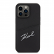 Karl Lagerfeld Saffiano Card Slot Metal Signature Case för iPhone 13 Pro Svart