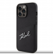 Karl Lagerfeld Saffiano Card Slot Metal Signature Case för iPhone 13 Pro Svart