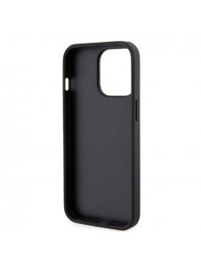Karl Lagerfeld Saffiano Card Slot Metal Signature Case för iPhone 13 Pro Svart