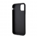 Karl Lagerfeld Saffiano Card Slot Metal Signaturfodral för iPhone 11 Svart