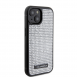 Karl Lagerfeld Rhinestone Plate Metall Logotypfodral för iPhone 15 Silver
