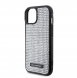 Karl Lagerfeld Rhinestone Plate Metall Logotypfodral för iPhone 15 Silver