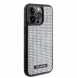 Karl Lagerfeld Rhinestone Plate Metall Logotypfodral till iPhone 15 Pro Max Silver
