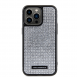 Karl Lagerfeld Rhinestone Plate Metall Logotypfodral till iPhone 15 Pro Max Silver